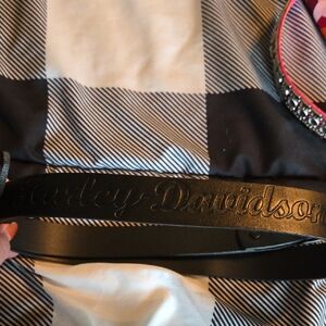 #8 WOMAN Harley-Davidson Black Leather Belt. SZ XL NO BUCKLE